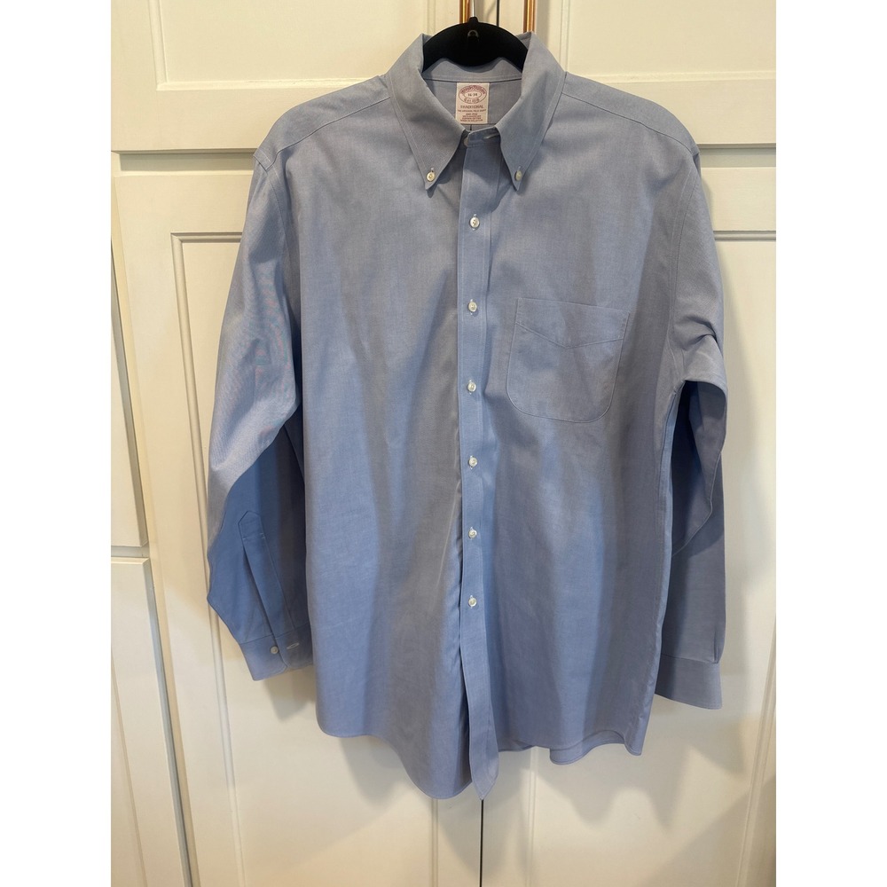 Brooks Brothers Mens 16-34 Traditional Fit Non-Iron Supima Cotton preppy Shirt
